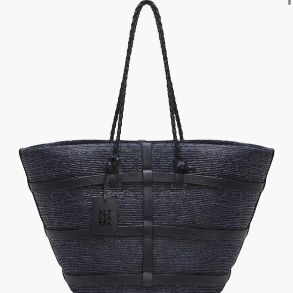 Altuzarra Navy and Black Woven Tote - Picture 1 of 3